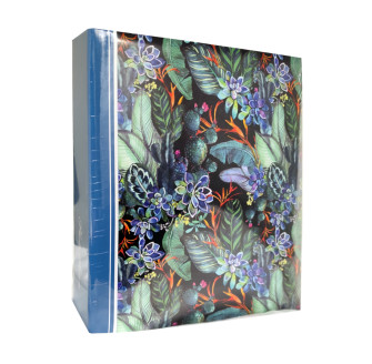 Фотоальбом самоклейка 100 стор. 23x29см GEDEON DRS50 FLOWER 11 blue
