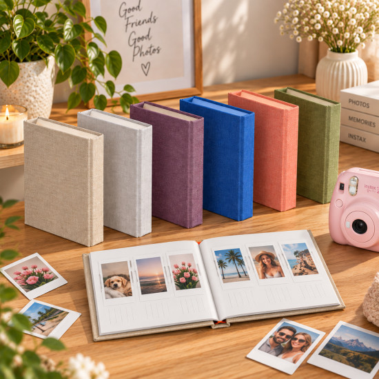 Фотоальбом 6х9см 240 фото (INSTAX mini) GEDEON KD23240 LINEN ASH