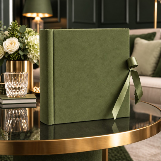 Фотоальбом 10х15см на 200 фото GEDEON KD46200 VELVET OLIVE