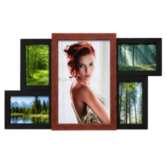 Мультирамка дерев'яна для 5 фото 10x15см RNK Collage 5-BR-MM