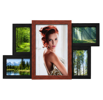 Мультирамка дерев'яна для 5 фото 10x15см RNK Collage 5-BR-MM