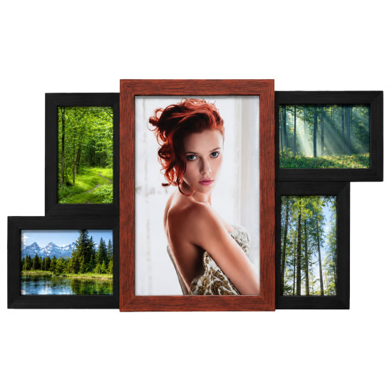 Мультирамка дерев'яна для 5 фото 10x15см RNK Collage 5-BR-MM