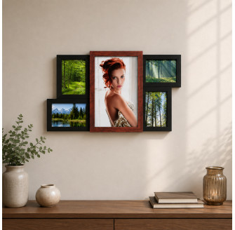 Мультирамка дерев'яна для 5 фото 10x15см RNK Collage 5-BR-MM