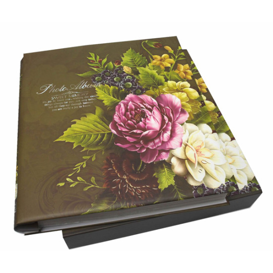 Фотоальбом 10x15см 500 фото GEDEON CR46500WB FLOWER box green