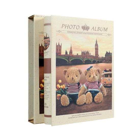 Фотоальбом GEDEON PP46200 BEAR box 10x15/200 gold