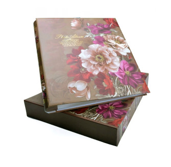 Фотоальбом 10x15см 500 фото GEDEON CR46500WB FLOWER box brown