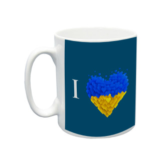 Патріотична чашка I Love Ukraine