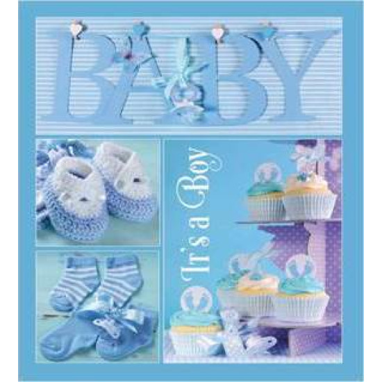 Фотоальбом-анкета для новонароджених EVG 20sheet Baby collage Blue w/box (UA)