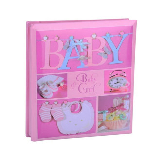 Фотоальбом-анкета для новонароджених EVG 20sheet Baby collage Pink w/box (UA)