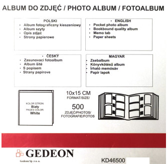 Фотоальбом 10x15см 500 фото GEDEON KD46500 UNIQUE BROWN