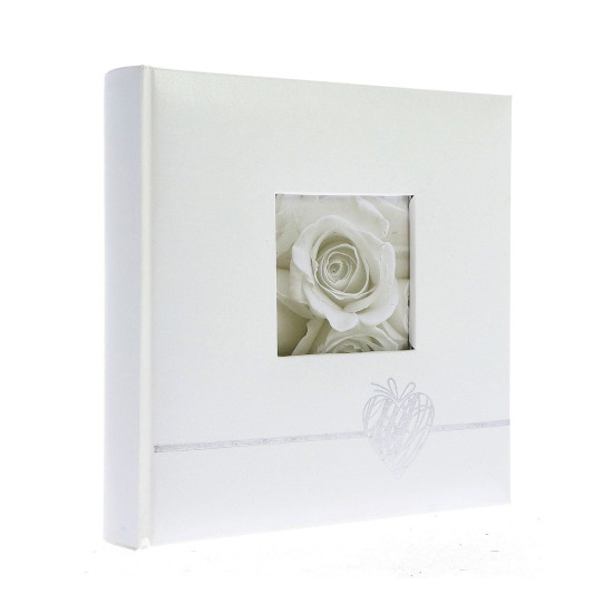 Фотоальбом 10x15см 200 фото GEDEON KD46200 HEART SILVER