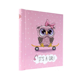 Фотоальбом магнітний 60стор. 23x28см GEDEON DRS30 OWL PINK