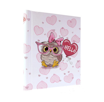 Фотоальбом магнітний 40стор. 23x28см GEDEON DRS20 HELLO OWL PINK