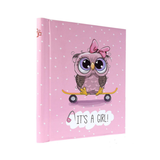 Фотоальбом магнітний 40стор. 23x28см GEDEON DRS20 OWL PINK