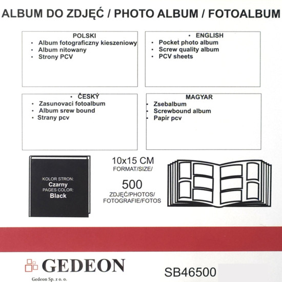 Фотоальбом 10x15см 500 фото GEDEON SB46500 ART164 Photos