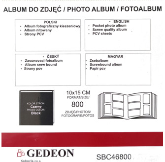Фотоальбом 10x15см 800 фото GEDEON SBC46800 ART17 Family