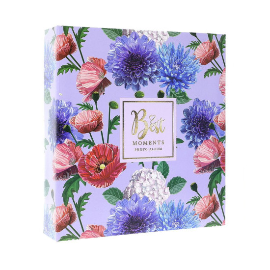 Фотоальбом самоклейка 100 стор. 23x29см GEDEON DRS50 FLOWER 10 violet